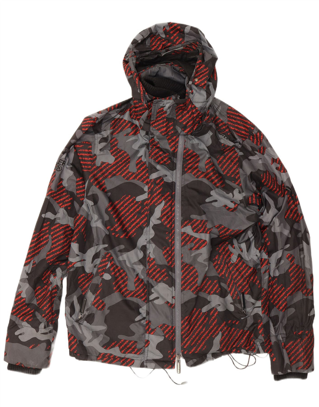 Jachetă de ploaie Superdry Windcheater Graphic pentru bărbați UK 40 Camuflaj, gri mare