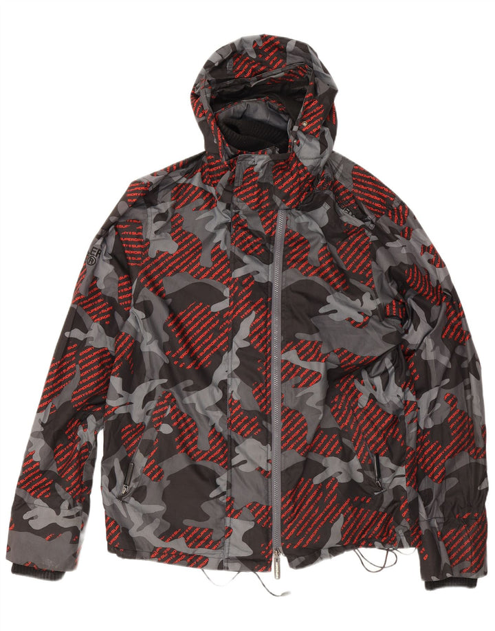 Jachetă de ploaie Superdry Windcheater Graphic pentru bărbați UK 40 Camuflaj, gri mare