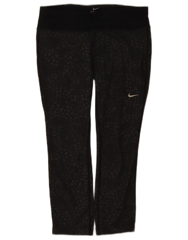 Leggings Nike Dri Fit pentru femei UK 10 Small Black Geometric