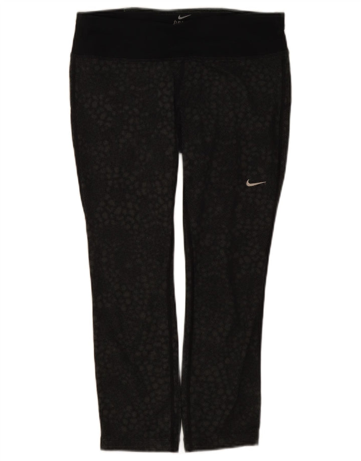 Leggings Nike Dri Fit pentru femei UK 10 Small Black Geometric
