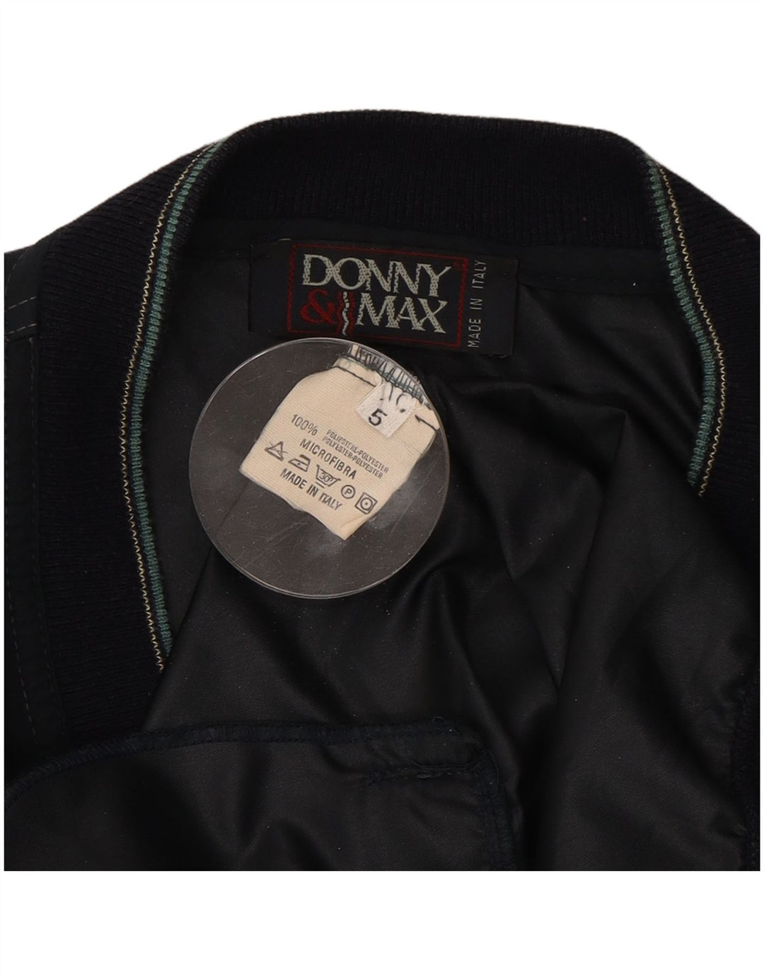 DONNY & MAX Mens Bomber Jacket UK 42 XL Navy Blue Polyester