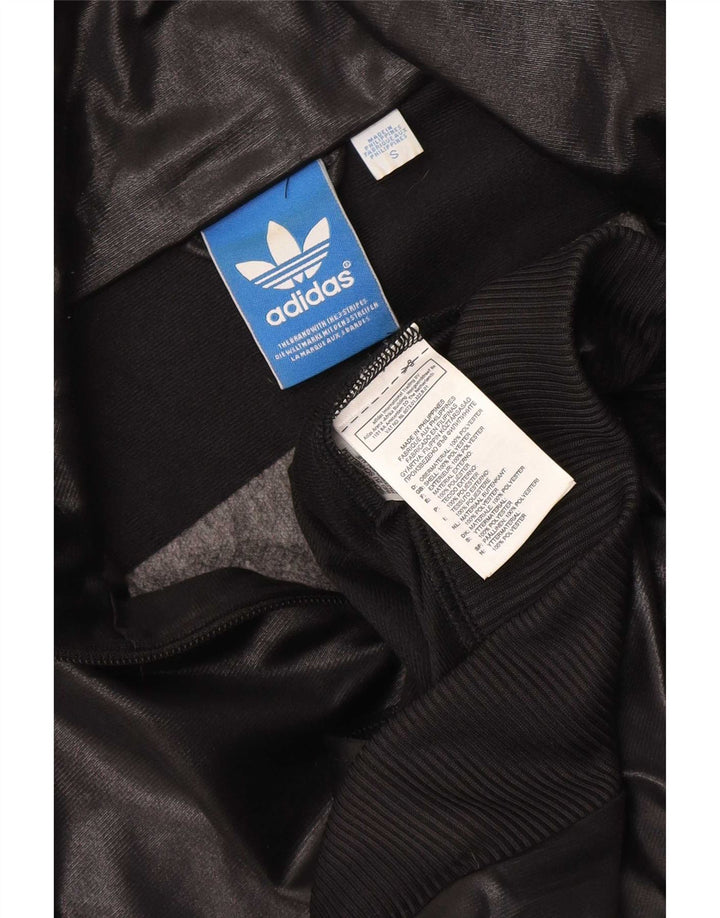 Jachetă de top pentru trening grafic Adidas pentru bărbați, poliester negru mic
