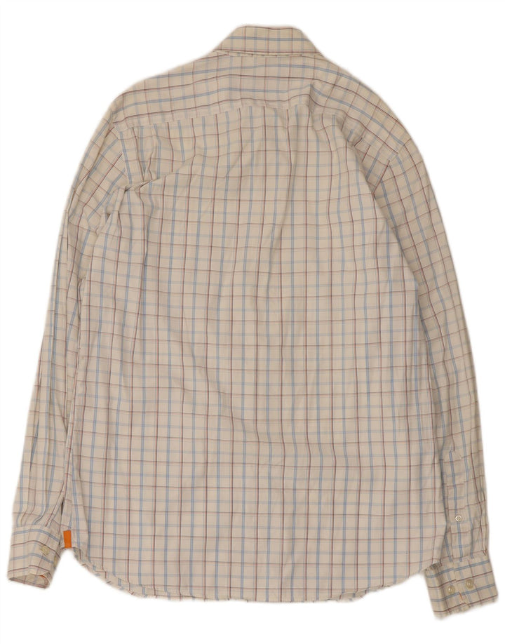 Cămașă Massimo Dutti pentru bărbați, cu carouri albe mari