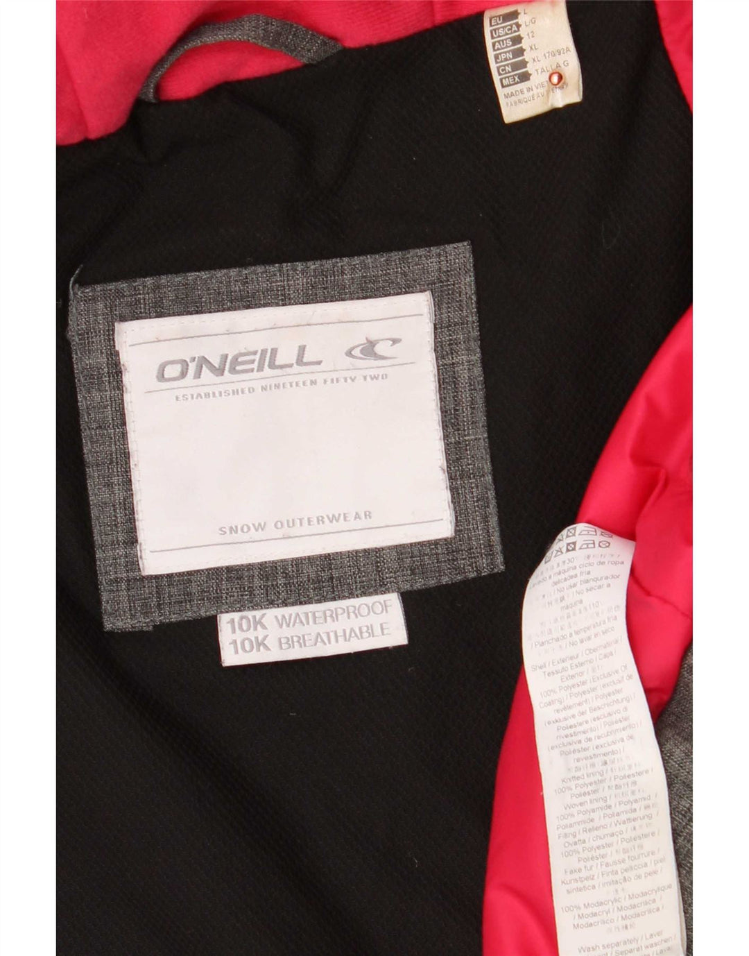 Jachetă parka cu glugă pentru bărbați O'Neill UK 40, mare, gri, poliester