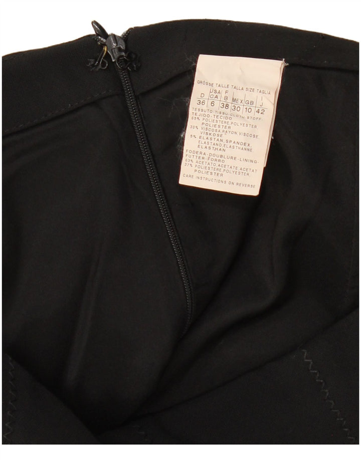 Fusta creion pentru femei VINTAGE UK 10 Small W29 Poliester negru