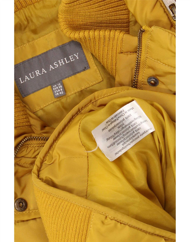 Jachetă căptușită cu glugă pentru femei Laura Ashley UK 12 Poliester galben mediu