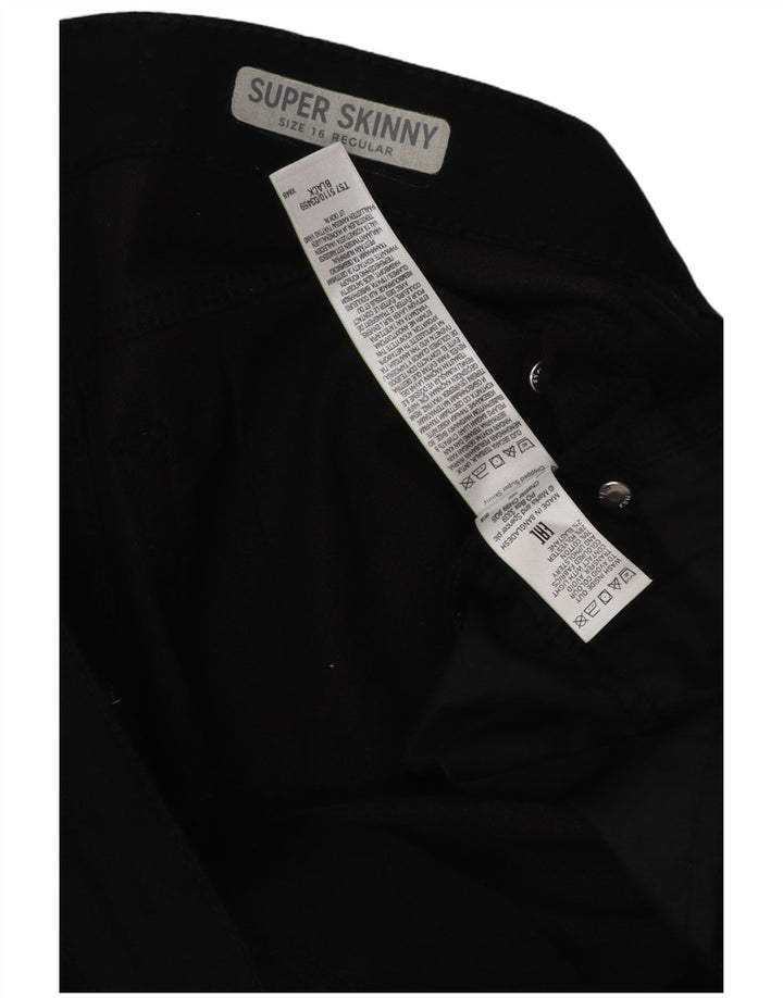Marks & Spencer Blugi Capri obișnuiți pentru femei UK 16 Large W38 L21 Black