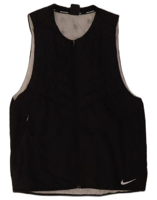 Gilet de alergare pentru bărbați Nike UK 38 Medium Black Nylon