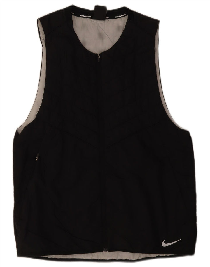 Gilet de alergare pentru bărbați Nike UK 38 Medium Black Nylon