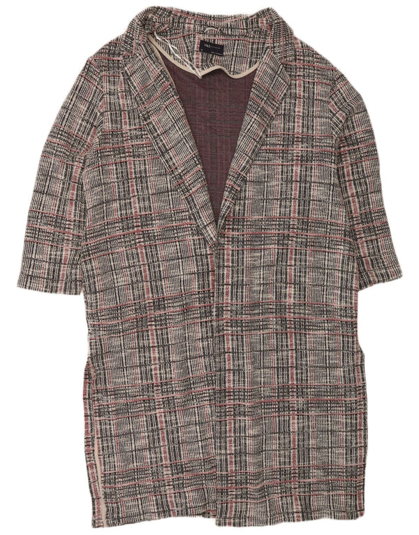 Pulover cardigan cu paragate pentru femei Marks & Spencer UK 22 3XL Gri Check