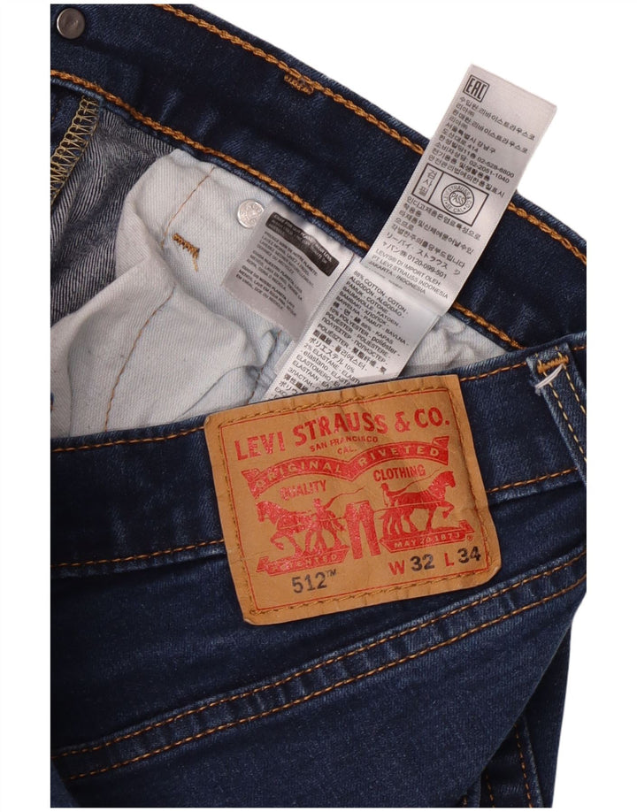 Blugi conici pentru bărbați Levi's 512 Slim W32 L31 Bumbac albastru