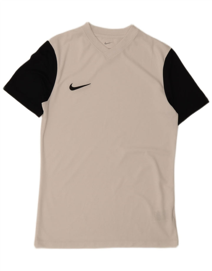 Tricou pentru bărbați Nike Dri Fit Slim Top Mediu Alb Poliester Colorblock