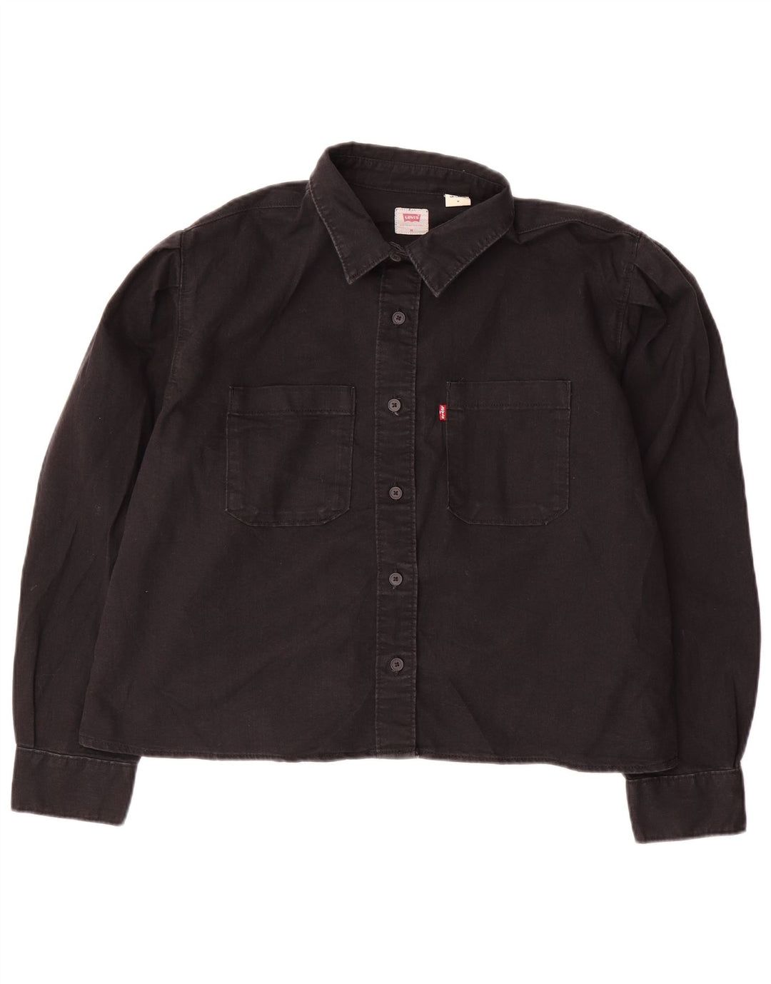 Cămașă de blugi supradimensionată pentru femei LEVI'S UK 14 bumbac mediu negru
