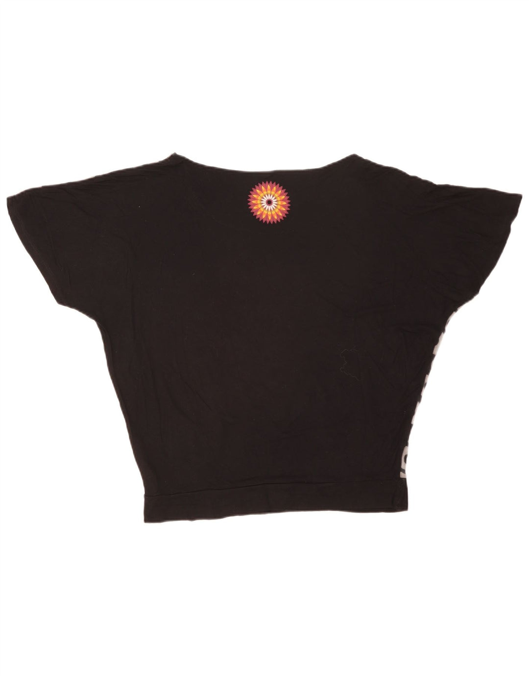 Bluză cu grafică Desigual pentru femei UK 14 Medium Black Geometric Viscose