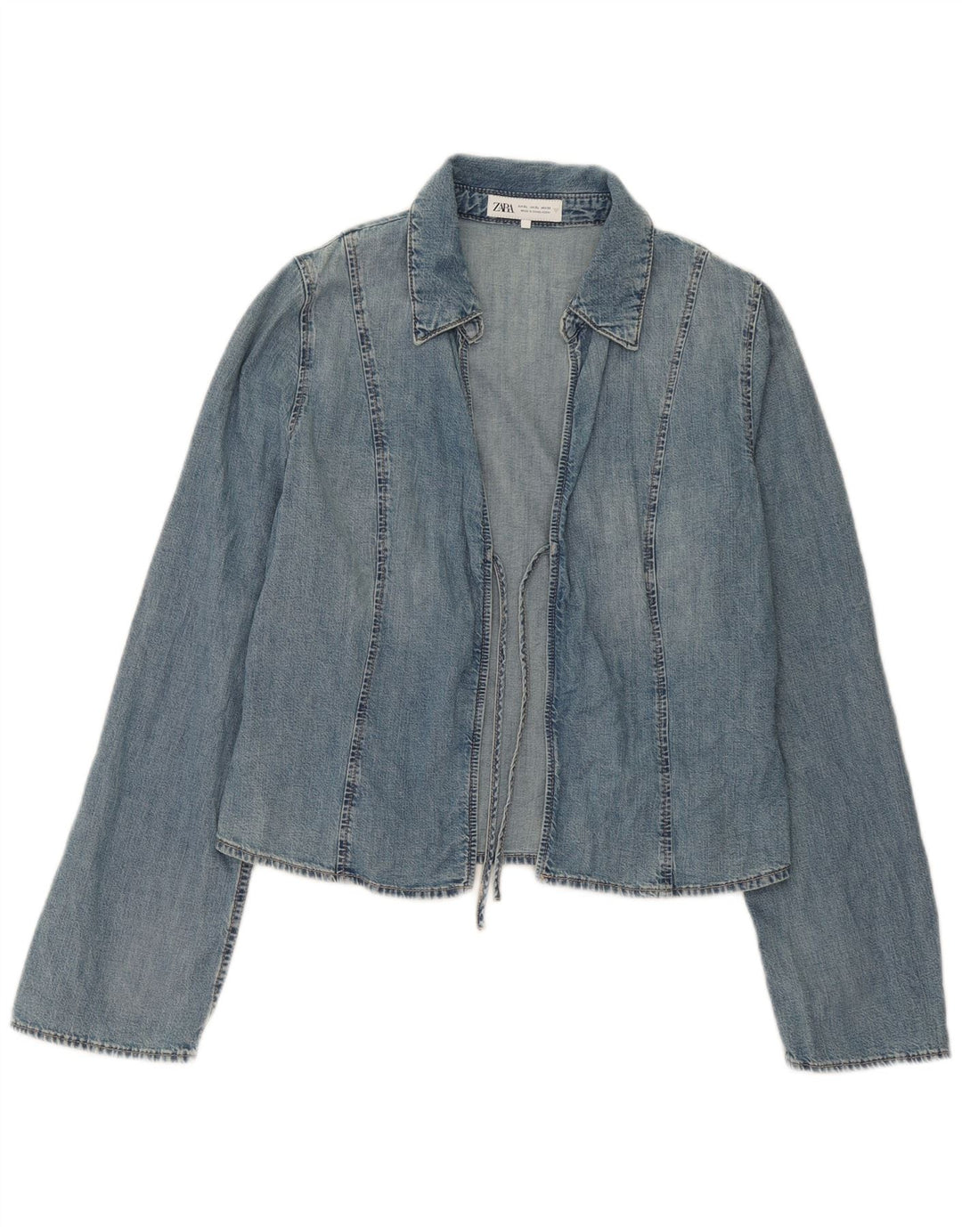 Jachetă de blugi pentru femei Zara UK 18 XL, albastru, bumbac