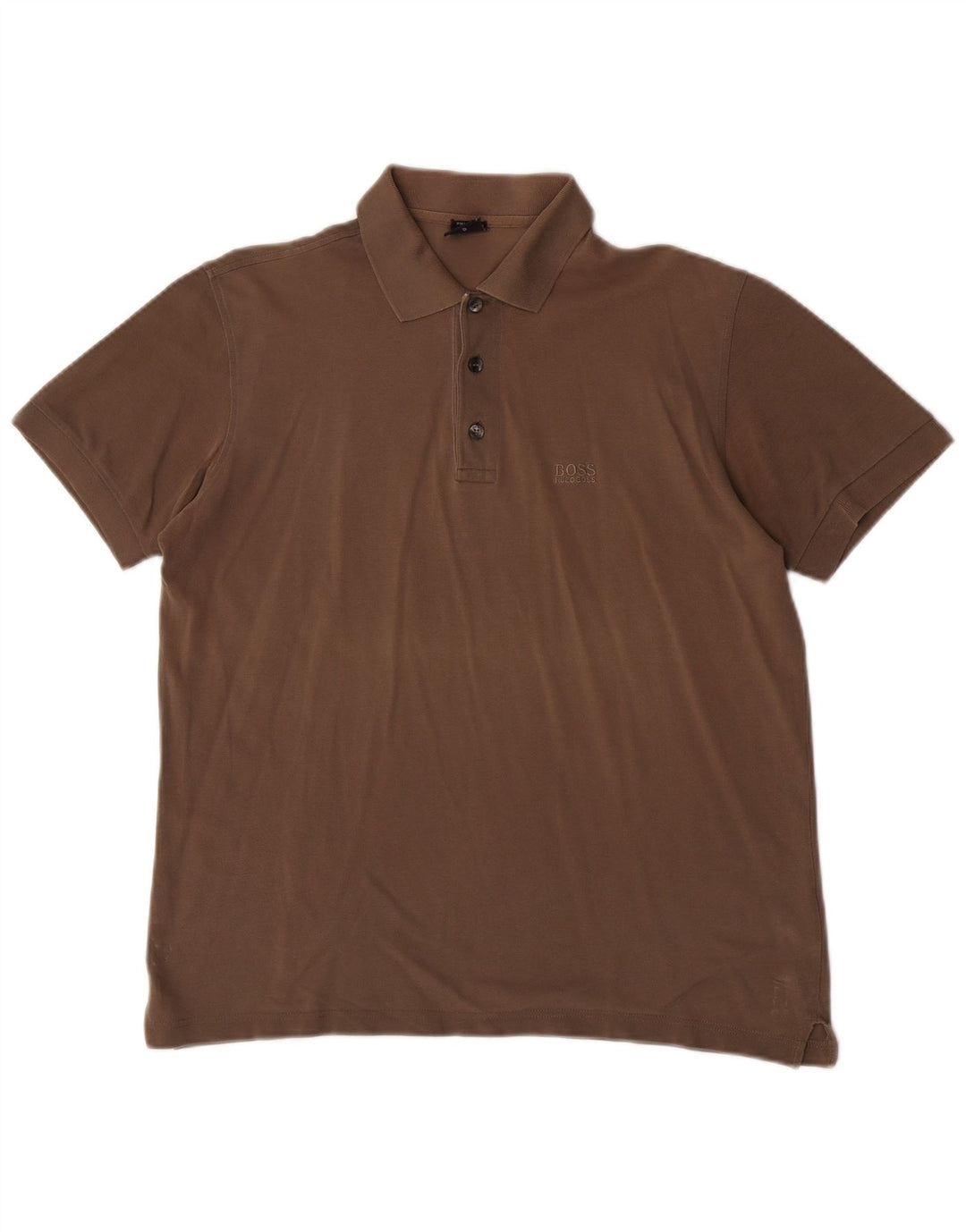 Tricou polo pentru bărbați Hugo Boss, bumbac maro mic