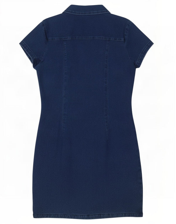 Rochie de blugi Guess pentru femei UK 14 mare, bumbac bleumarin