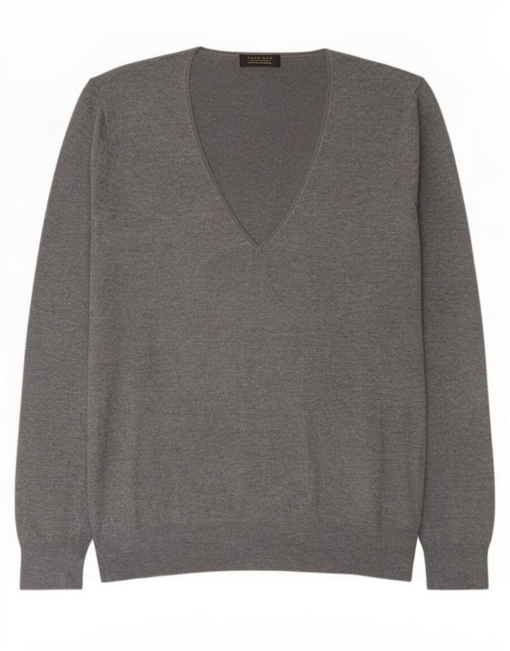 Pulover pentru bărbați Zara, cu decolteu în V, XL, gri