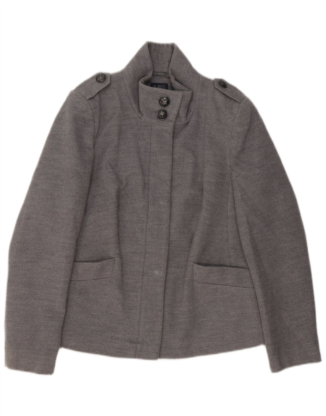 Jachetă militară pentru femei Marks & Spencer UK 12 Medium Gri Poliester