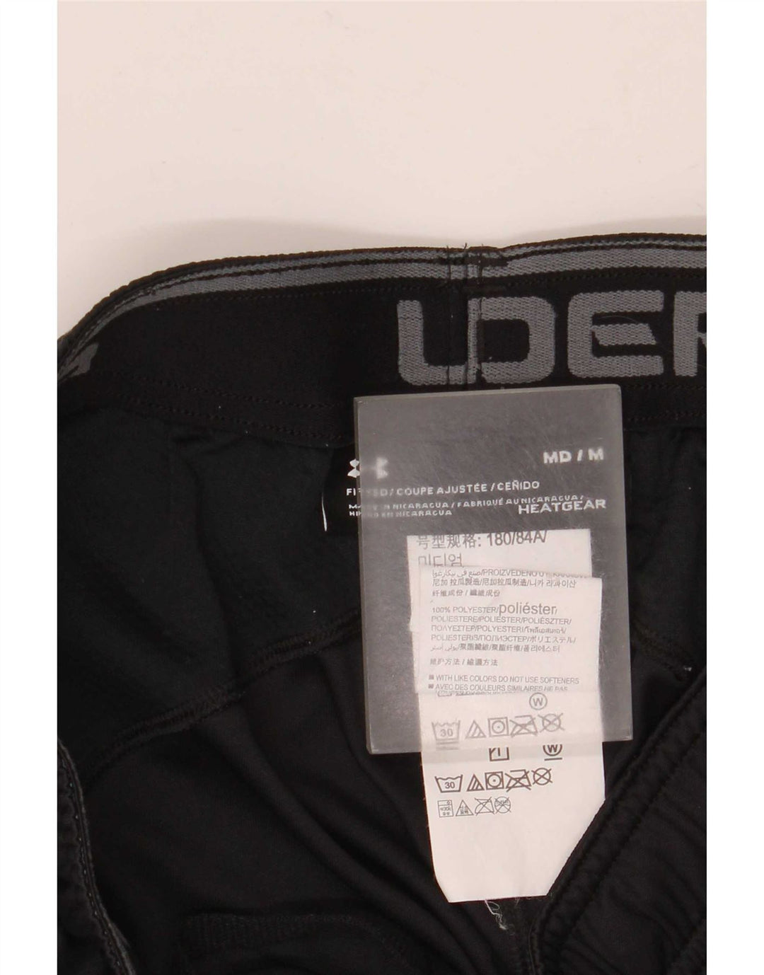 Pantaloni scurți sport Under Armour pentru bărbați, poliester mediu negru