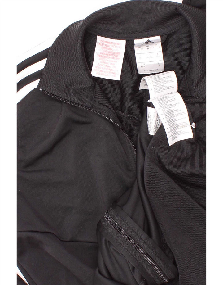 Jachetă de trening pentru băieți Adidas 11-12 ani, poliester negru
