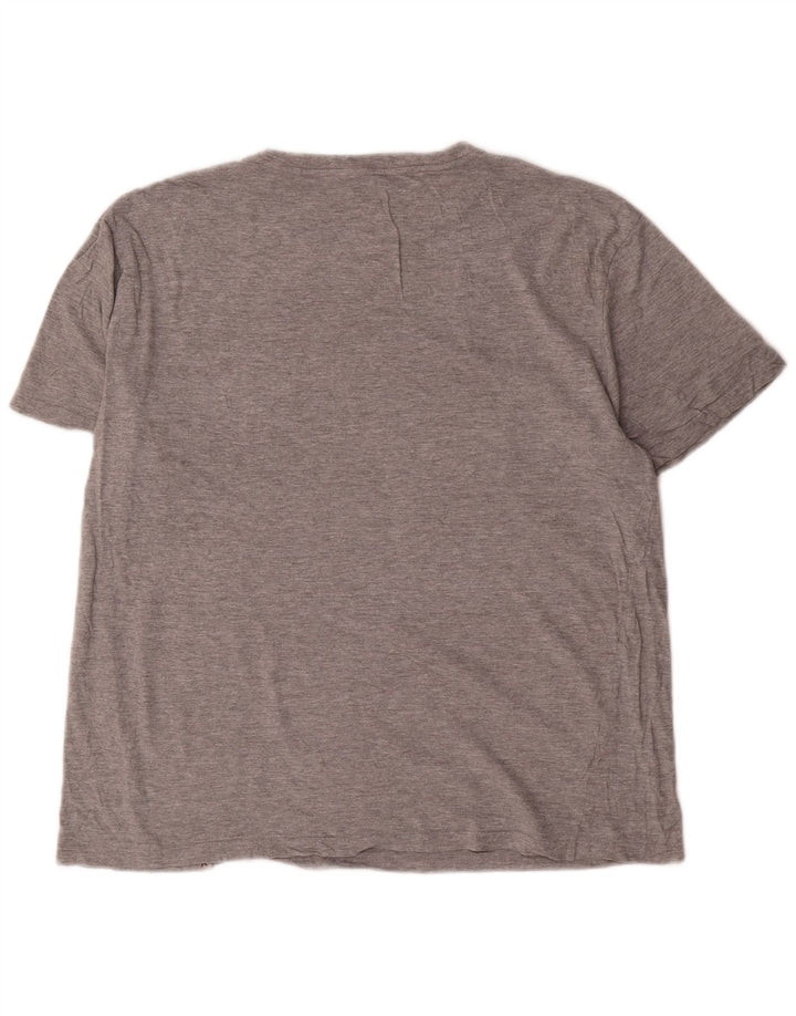 Tricou grafic pentru bărbați Hurley Top din bumbac gri mediu