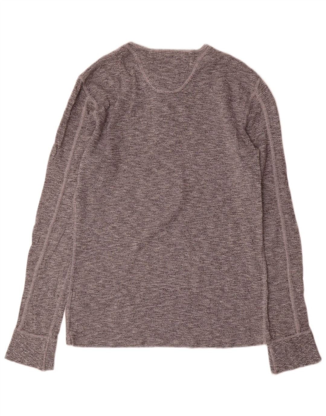 SUPERDRY Top pentru bărbați cu mânecă lungă, gri mediu, bumbac cu pete