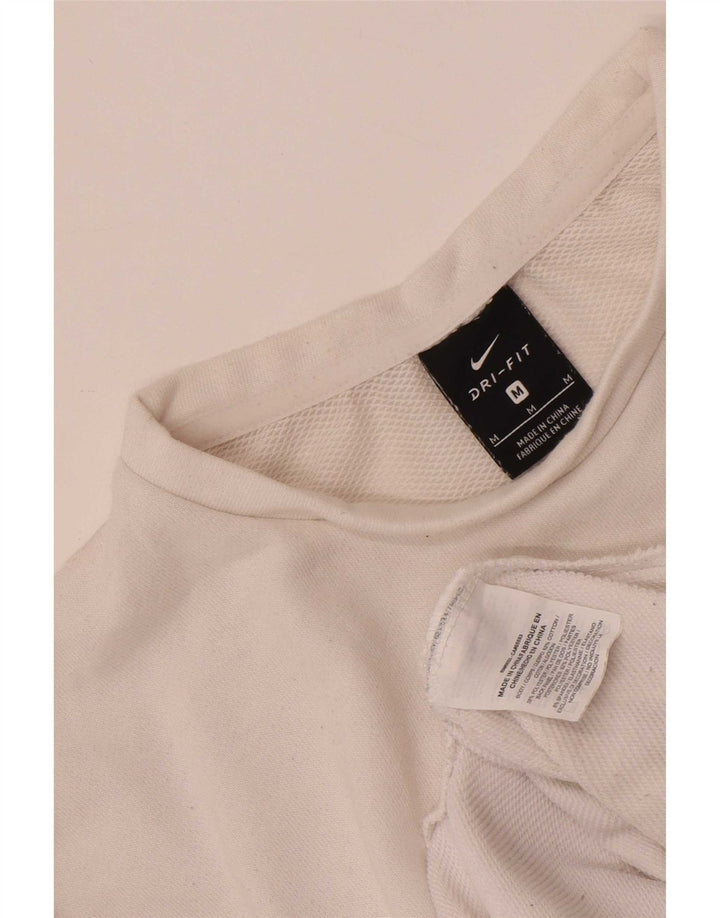 Tricou supradimensionat pentru femei Nike Dri Fit Top UK 14 Bumbac alb mediu