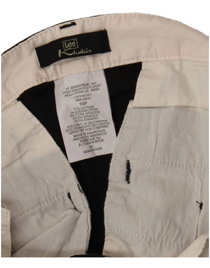 Pantaloni Capri LEE Kakis cu talie înaltă pentru femei US 16 2XL W32 L18 bumbac negru