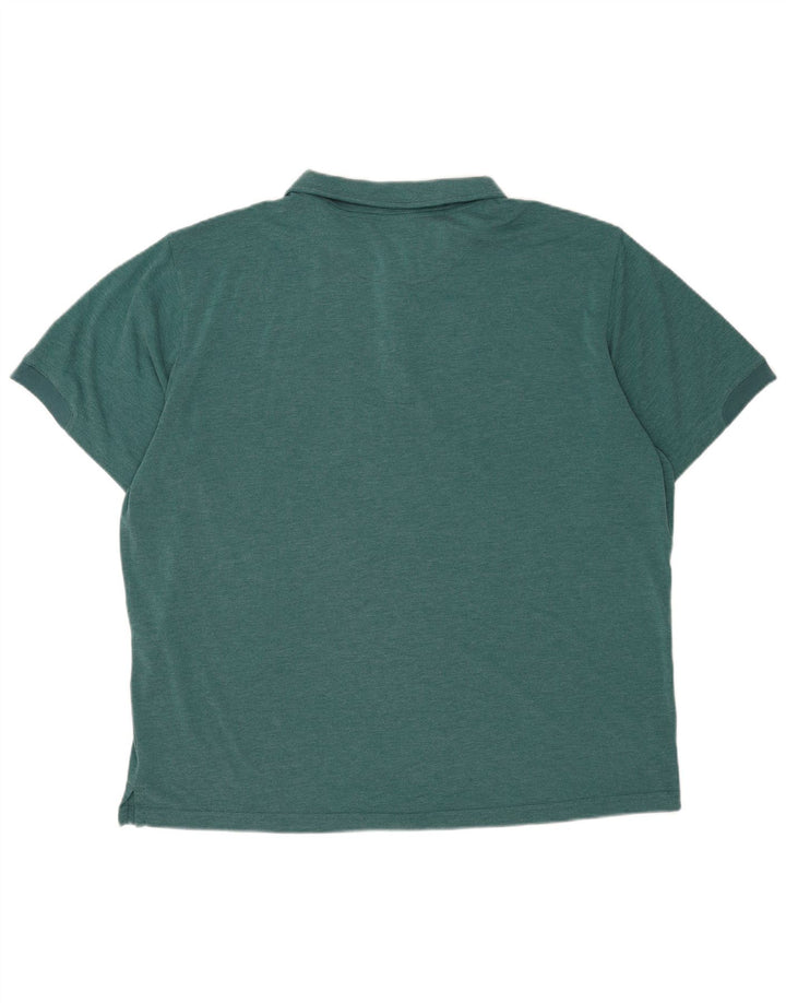 Tricou polo Columbia pentru bărbați, poliester verde 2XL