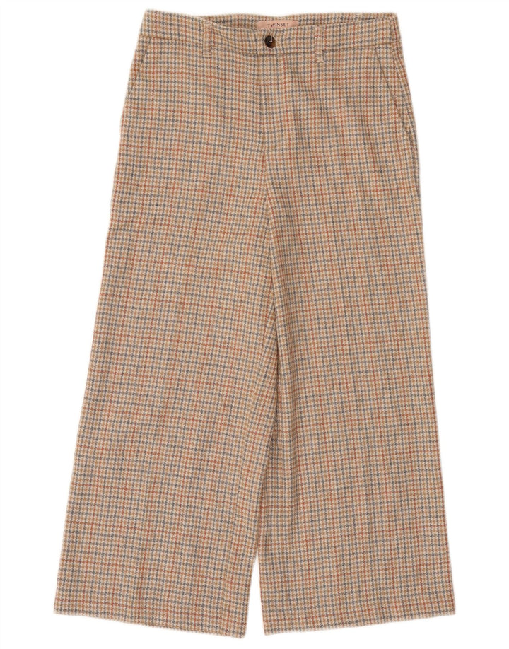 Pantaloni cropped pentru femei Twinset Milano IT 44 Medium L30 L23 Bej