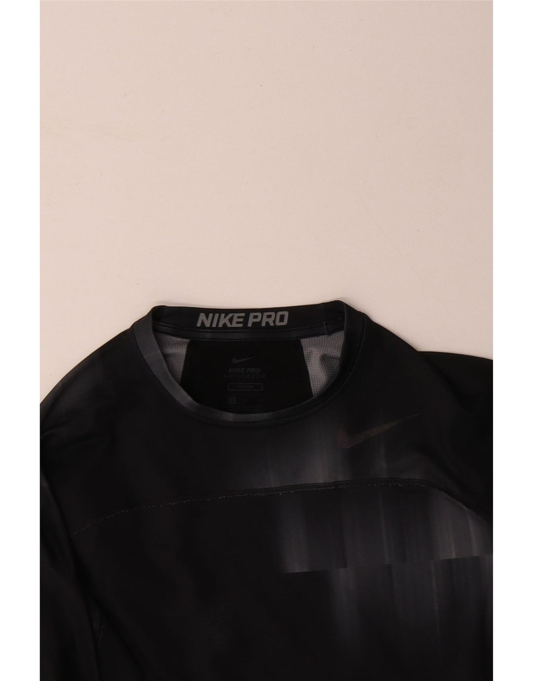 Top pentru bărbați NIKE cu mânecă lungă, mare, negru, din poliester