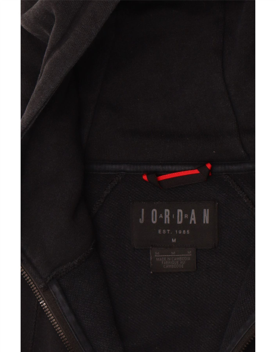Pulover Jordan pentru bărbați, cu fermoar, negru mediu