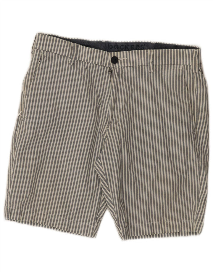 Pantaloni scurți chino Dockers pentru bărbați W32, bumbac cu dungi gri mari