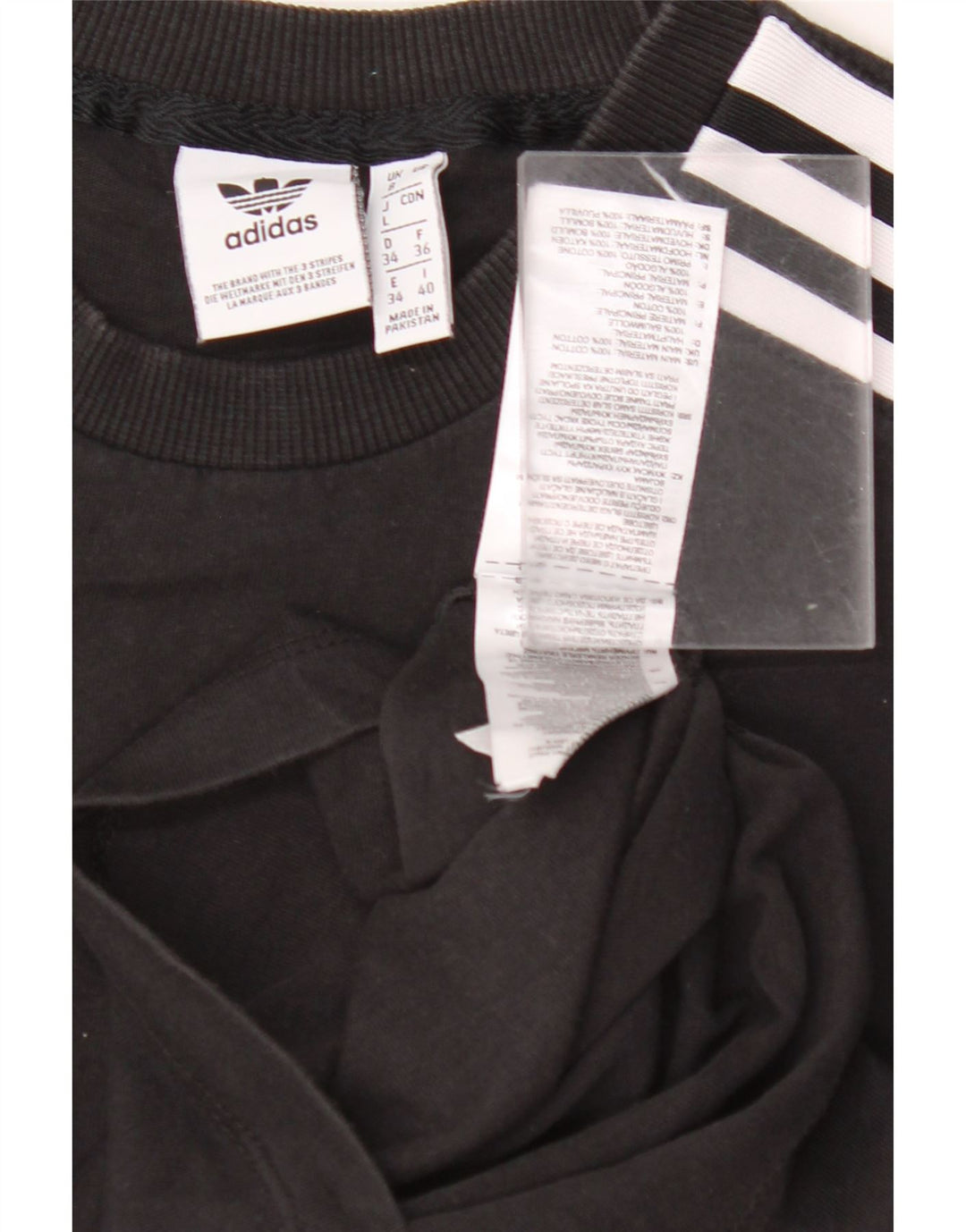 Tricou grafic ADIDAS pentru femei Top UK 8 Small Black Bumbac