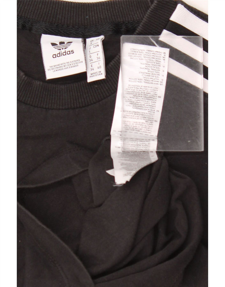 Tricou grafic ADIDAS pentru femei Top UK 8 Small Black Bumbac