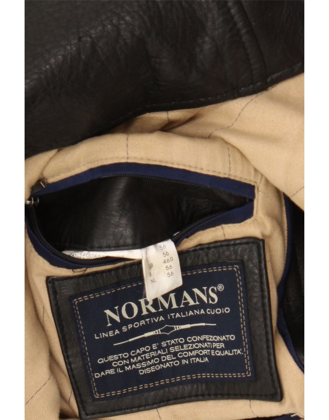 Jachetă de piele pentru bărbați VINTAGE UK 46 3XL Piele neagră