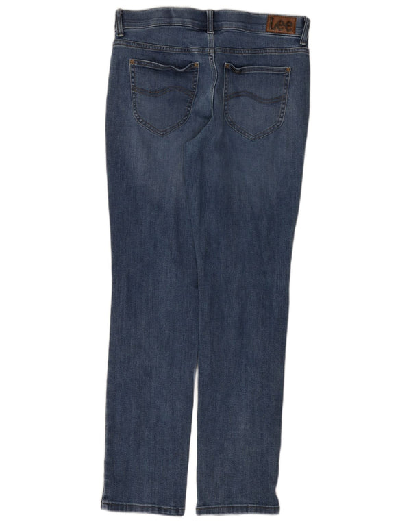Blugi drepti Lee pentru femei cu talie medie cu talie medie US 8 Medium W30 L30 Albastru