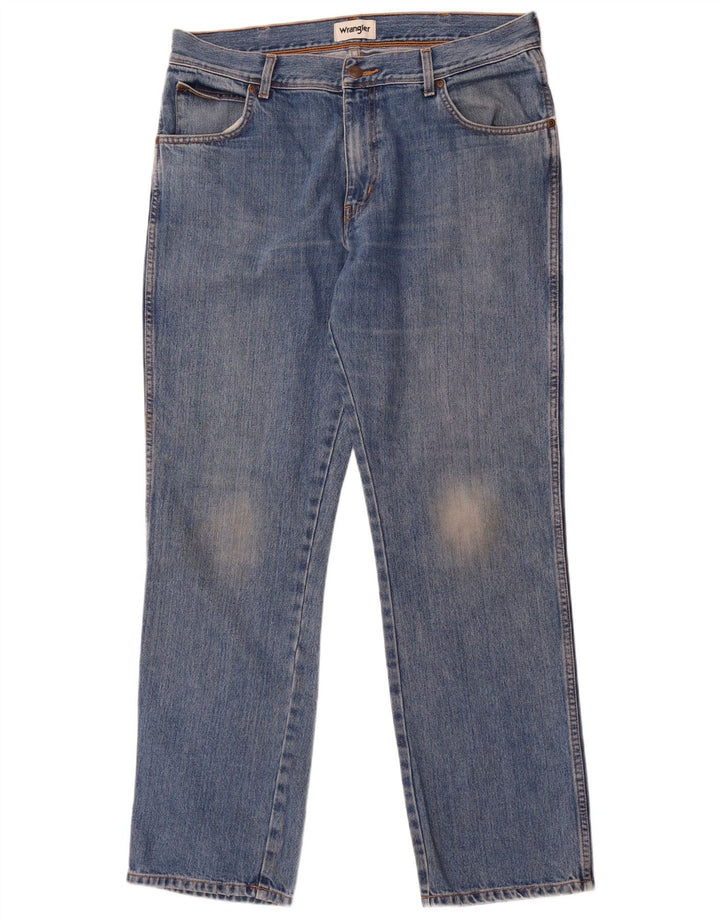 Blugi drepte pentru bărbați Wrangler Texas W36 L32 Bumbac albastru