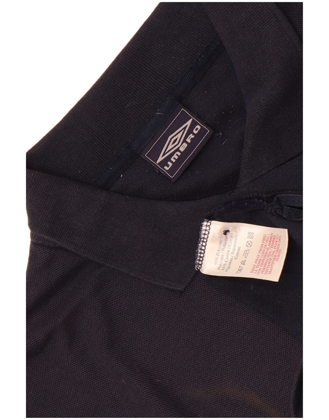 Cămașă polo pentru bărbați Umbro XL, poliester bleumarin