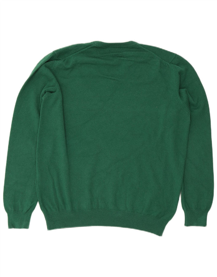 Pulover pentru bărbați Gant cu decolteu în V, XL, lână verde