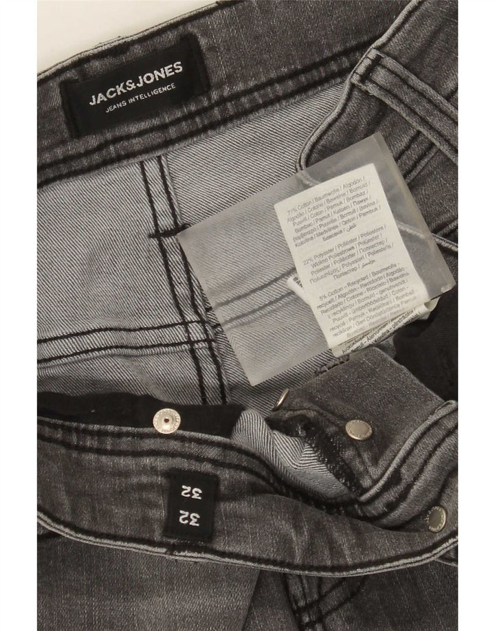 Blugi slim pentru bărbați Jack & Jones W32 L32 bumbac gri