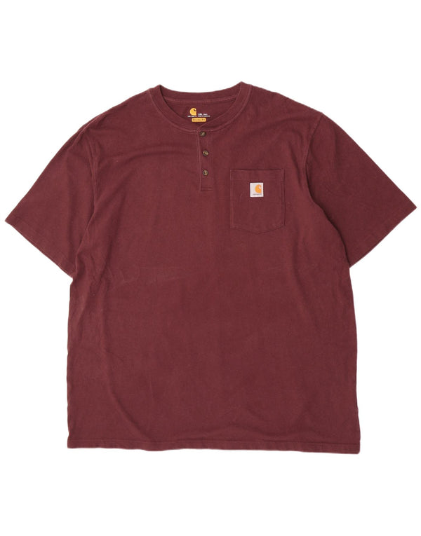 Tricou pentru bărbați Carhartt Tall Original Fit Top 2XL bumbac burgundy