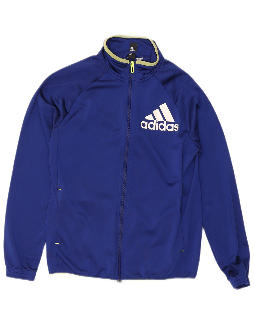 Jachetă de top pentru trening grafic Adidas pentru băieți 13-14 ani, albastru