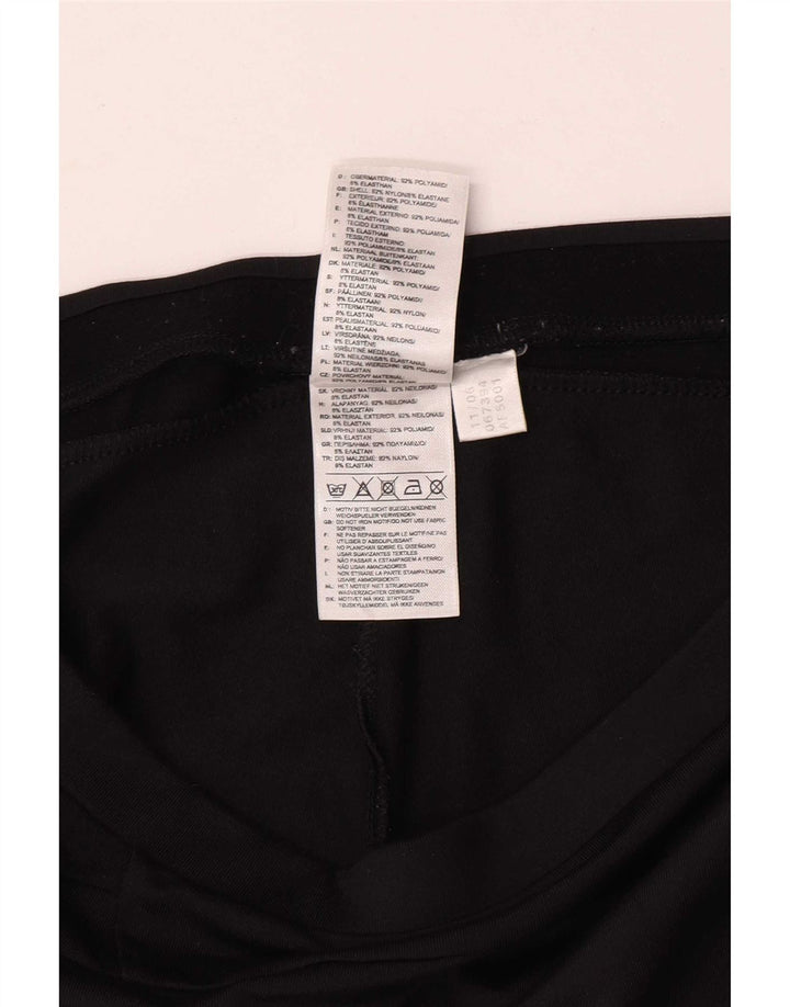 Pantaloni de trening Adidas Capri pentru femei UK 12 Medium Black Nylon