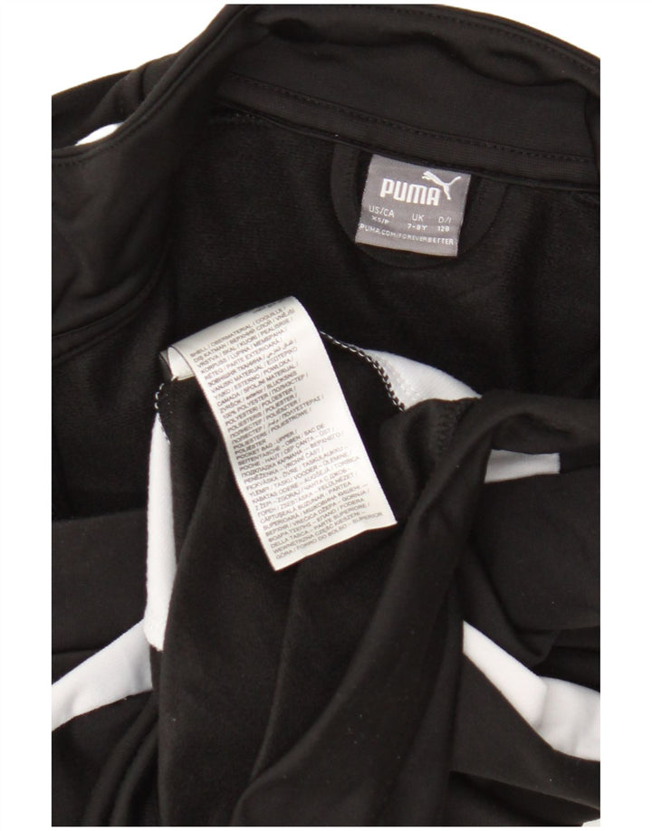 Jachetă de trening cu grafică Puma pentru băieți 7-8 ani, negru, color block