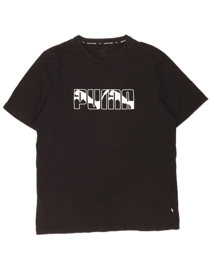 Tricou grafic Puma pentru bărbați Top mare din bumbac negru
