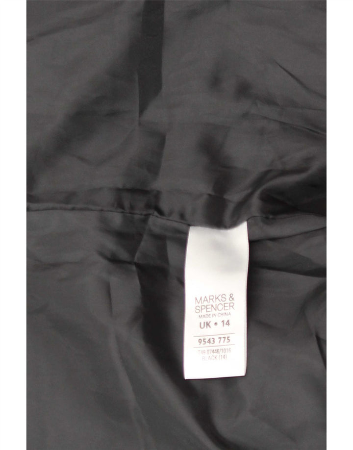 Jachetă pentru femei Marks & Spencer, cu 4 nasturi, poliester negru mediu UK 14