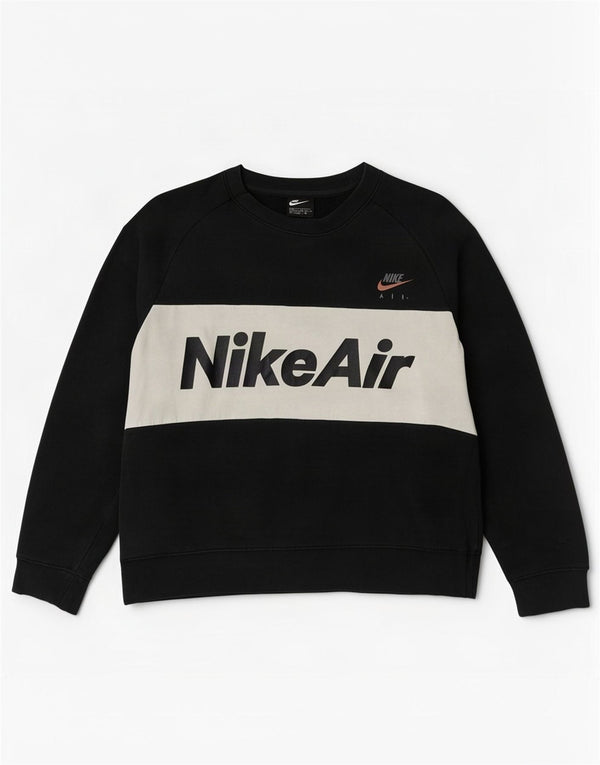 Hanorac grafic pentru bărbați Nike Pulover mediu negru, bumbac color bloc
