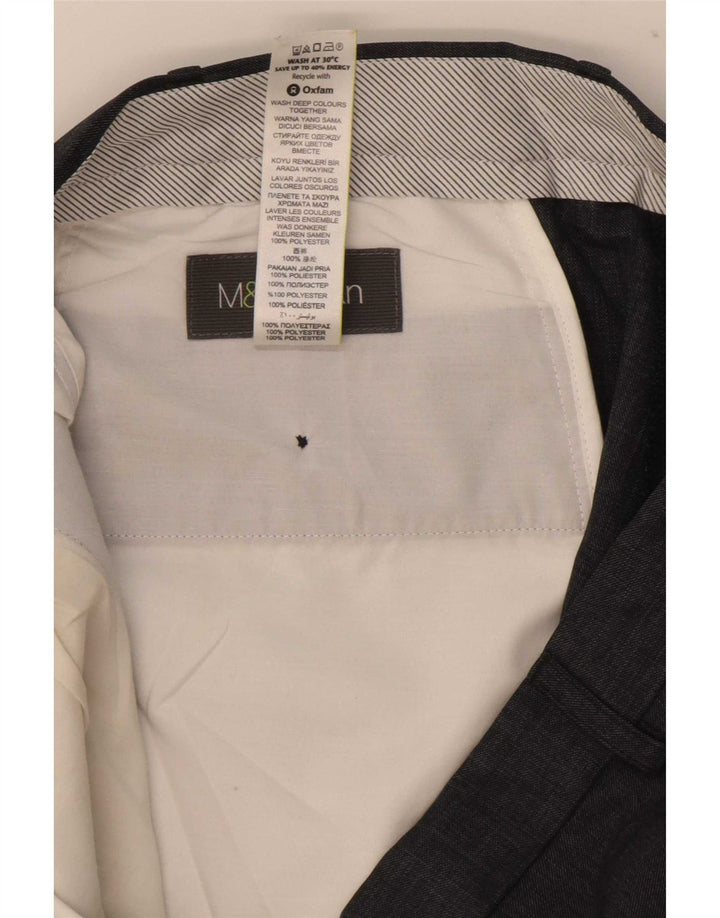 Marks & Spencer Pantaloni drepți pentru bărbați L38 L31 Poliester albastru